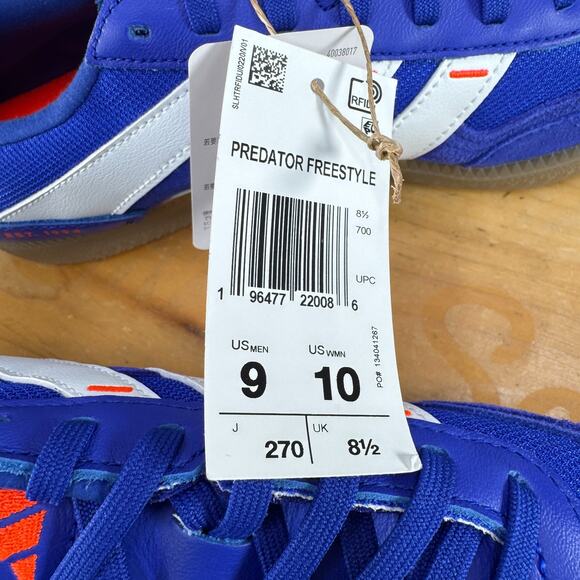 adidas Predator Freestyle Mens Size 9 Indoor Soccer Shoes Lucid Blue IF6309‎ NEW main image 6